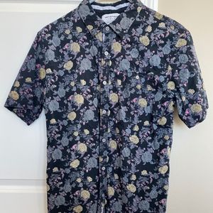 Floral Short Sleeve Button-Up